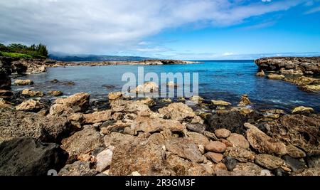 Waialua Bay nel North Shore di Oahu, Hawaii Foto Stock