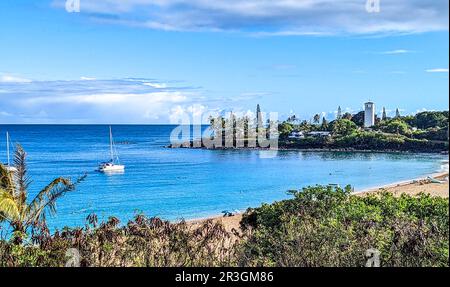 Waimea Bay view Oahu Hawaii Foto Stock