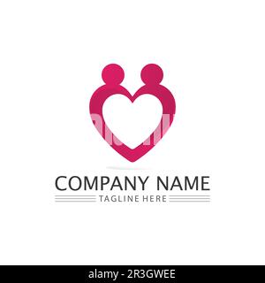 Community team team team team salute amici Love Family logo Illustrazione Vettoriale