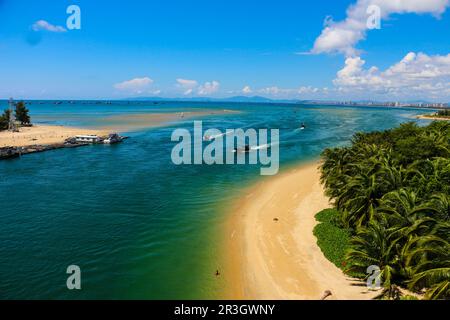 Laguna di Hainan Lingshui Foto Stock