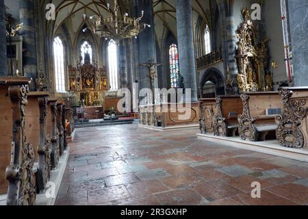 Chiesa parrocchiale cattolica barocca Maria Himmelfahrt Schwaz Foto Stock