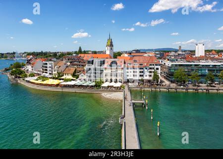 Friedrichshafen passeggiata sul lago di Costanza viaggio dall'alto in Germania Foto Stock