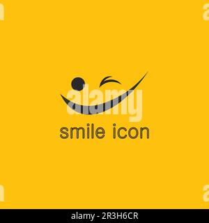 Sorridere icona, sorriso, logo vettore design felice emoticon Business, divertente design e vettore emoticon felicità Illustrazione Vettoriale