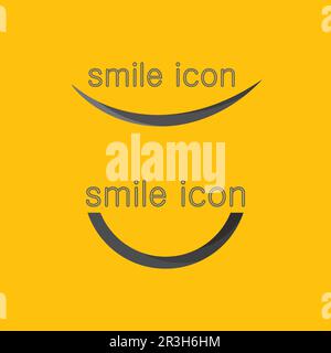 Sorridere icona, sorriso, logo vettore design felice emoticon Business, divertente design e vettore emoticon felicità Illustrazione Vettoriale