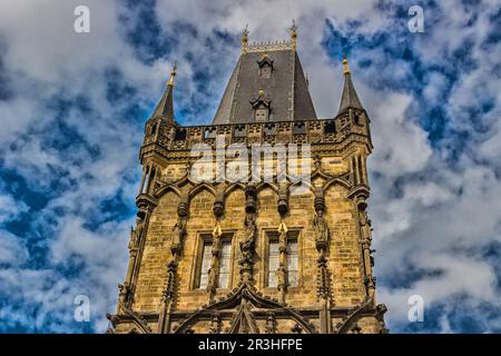 Torre della Polvere a Praga Foto Stock