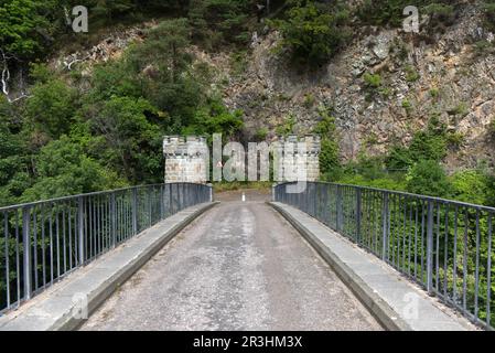 Craigellarchy Bridge, River Spey, Aberlour, Highland, Regno Unito Foto Stock