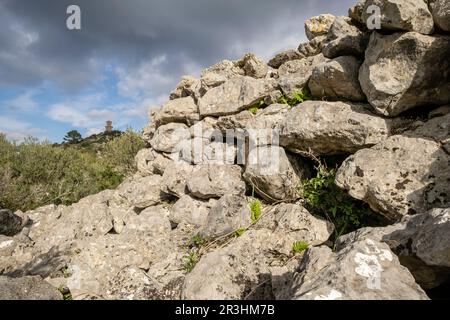 túmulo de Son Ferrandell-Son Oleza, i milenio a C., Valldemossa, Mallorca, Isole Baleari, spagna. Foto Stock