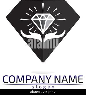 App icone modello simboli e logo vettoriali mano e aiuto Illustrazione Vettoriale