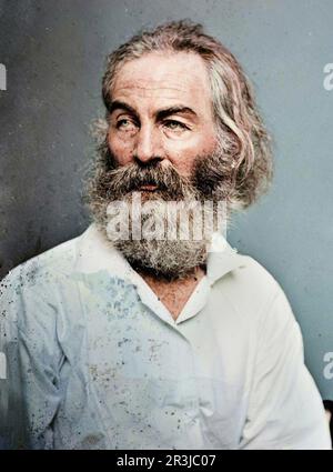 Portrait de Walt Whitman (1819-1892) poete et humaniste americain vers 1890 Foto Stock