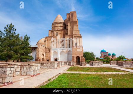 Dorus Saodat o Mausoleo Jahangir nell'antica città di Shahrisabz in Uzbekistan Foto Stock