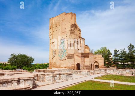 Dorus Saodat o Mausoleo Jahangir nell'antica città di Shahrisabz in Uzbekistan Foto Stock