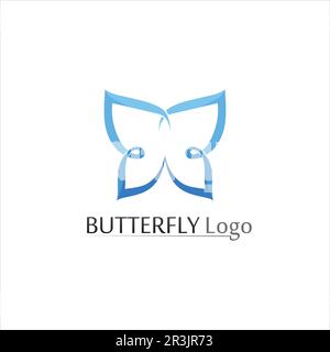 Bellezza Butterfly icona Vettore design Illustrazione Vettoriale