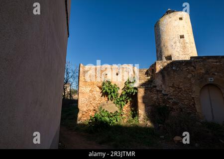 molino den Majora, Campos, Mallorca, Isole baleari, Spagna. Foto Stock