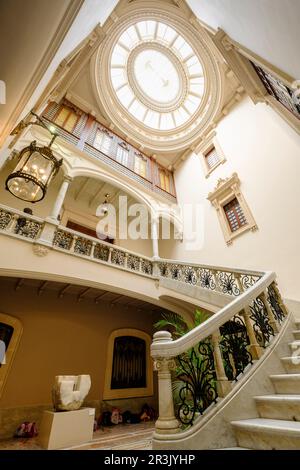 Il Museu Fundación Juan March, escalera de la Antigua Casa señorial può Gallard del Canyar, siglo XVII, Palma di Maiorca, isole Baleari, Spagna, Europa. Foto Stock