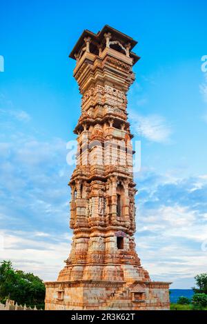 Kittoram è una torre monumento che si trova nel distretto di Chittorgarh, nello stato federato del Rajasthan Foto Stock