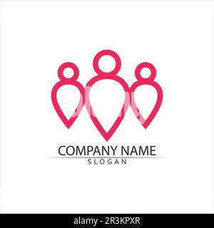 Icona di persone del gruppo di lavoro illustrazione vettoriale design Illustrazione Vettoriale
