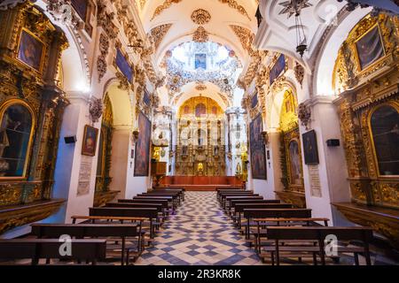 Antequera, Spagna - 22 ottobre 2021: Chiesa di San Giovanni di Dio o Iglesia de San Juan de Dios interiore in Antequera, una città nella provincia di Malaga, Anda Foto Stock