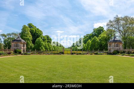 Montacute, Regno Unito. Domenica 21 maggio 2023. Giardini a Montacute House nel Somerset. Foto Stock