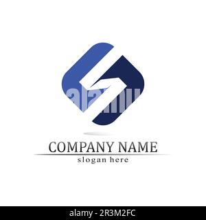 Business corporate lettera S logo design vector Illustrazione Vettoriale