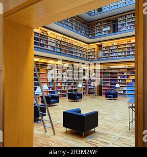 Cubo del libro, estensione della Duchessa Anna Amalia Library, Weimar, Turingia, Germania, Europa Foto Stock