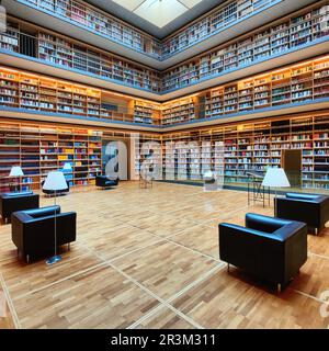 Cubo del libro, estensione della Duchessa Anna Amalia Library, Weimar, Turingia, Germania, Europa Foto Stock