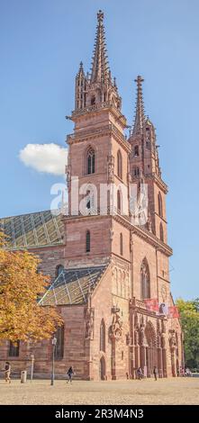 La cattedrale di Basilea, Svizzera Foto Stock