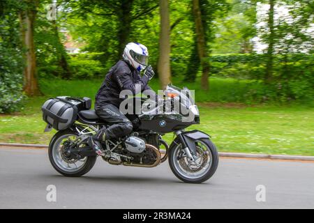 BMW Road bike, Moto al Lytham Hall St Annes Classic & Performance Motor Vehicle show mostre di auto classiche, Regno Unito Foto Stock