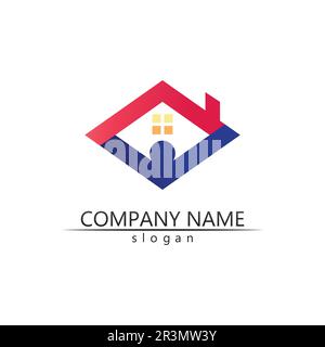 Comunità di persone care logo e modello di simboli Illustrazione Vettoriale