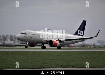 Scandinavian Airlines A321 Foto Stock