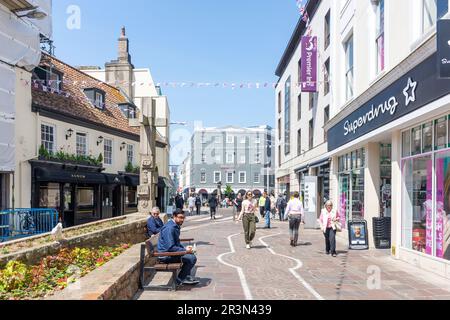 Charing Cross da King Street, St Helier, Jersey, Isole del canale Foto Stock