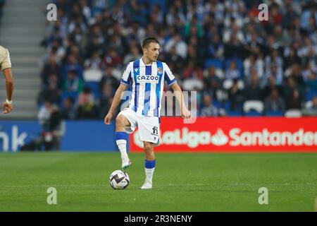 San Sebastian, Spagna. 23rd maggio, 2023. Andoni Gorosabel (Sociedad) Calcio : Spagnolo 'la Liga Santander' incontro tra Real Sociedad 1-0 UD Almeria all'Arena reale di San Sebastian, Spagna . Credit: Mutsu Kawamori/AFLO/Alamy Live News Foto Stock