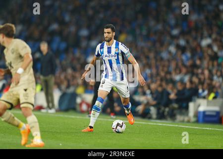 San Sebastian, Spagna. 23rd maggio, 2023. Mikel Merino (Sociedad) Calcio : Spagnolo 'la Liga Santander' incontro tra Real Sociedad 1-0 UD Almeria all'Arena reale di San Sebastian, Spagna . Credit: Mutsu Kawamori/AFLO/Alamy Live News Foto Stock