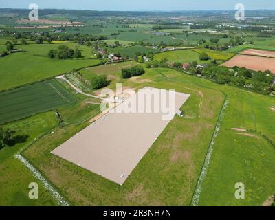 Bewdley Bank serbatoio sotterraneo di Serice Water costruito nel 2020 con una capacità di 34 ML vicino a Burghill Hereford Regno Unito gestito da Welsh Water - preso maggio 2023 Foto Stock