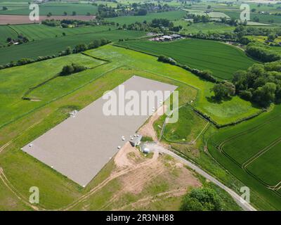 Bewdley Bank serbatoio sotterraneo di Serice Water costruito nel 2020 con una capacità di 34 ML vicino a Burghill Hereford Regno Unito gestito da Welsh Water - preso maggio 2023 Foto Stock