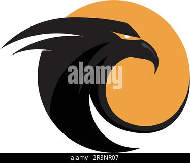 Falcon Logo ala Modello icona vettore design Illustrazione Vettoriale