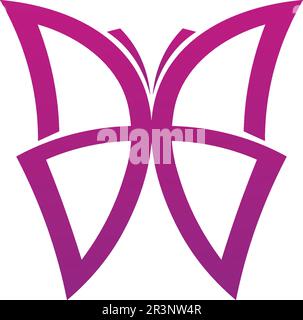 Vettore - icona concettuale farfalla semplice e colorata. Logo. Illustrazione vettoriale Illustrazione Vettoriale