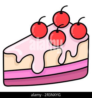 Fetta di dolce dolce dolce dolce. immagine dell'icona di doodle Foto Stock