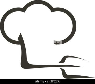 chef logo classico cuoco catering design vettoriale Illustrazione Vettoriale