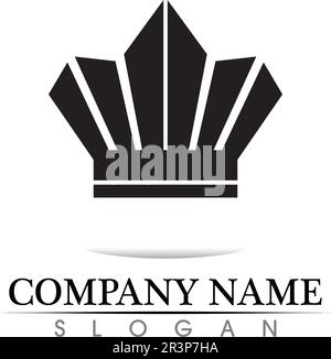 Corona modello Logo illustrazione vettoriale Illustrazione Vettoriale