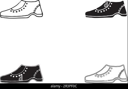 design vettoriale e logo delle sneaker shoes concept Illustrazione Vettoriale