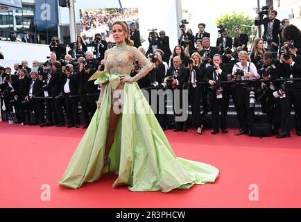 Cannes, Francia. 24th maggio, 2023. L'attrice britannica Kate Beckinsale partecipa alla prima edizione del Pot-Au-Feu al Festival del Cinema di Cannes 76th al Palais des Festivals di Cannes, in Francia, mercoledì 24 maggio 2023. Foto di Rune Hellestad/ Credit: UPI/Alamy Live News Foto Stock