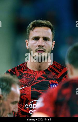 Cornellà, Spagna, 24, maggio, 2023. Spagnolo la Liga: RCD Espanyol / Atlético de Madrid. Saul (17) Credit: JG/Alamy Live News Foto Stock