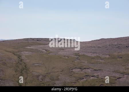 Una passeggiata nella brughiera fino alla vetta di Sgùrr e Fhìdhleir premia il viaggiatore con una delle migliori vedute in Scozia. Foto Stock