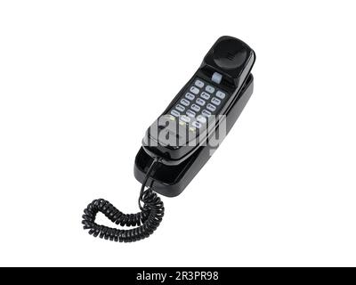 Telefono fisso isolato con sfondo ritagliato. Foto Stock