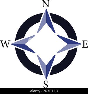 Vettore - Bussola di segni e di simboli logo Illustrazione Vettoriale
