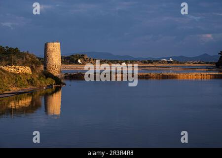 Parc Natural de Ses Salines dEivissa i Formentera, Formentera, Isole Pitiusas, Comunità Baleari, Spagna. Foto Stock