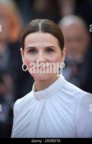 Cannes, Frankreich. 24th maggio, 2023. CANNES, FRANCIA - 24 MAGGIO: Juliette Binoche partecipa al tappeto rosso 'la Passion De Dodin Bouffant' durante il 76th° festival annuale del cinema di Cannes al Palais des Festivals il 24 maggio 2023 a Cannes, Francia Credit: dpa/Alamy Live News Foto Stock