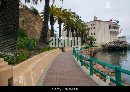 La città di Avalon è il principale centro abitato dell'isola di Catalina, California, USA. Foto Stock