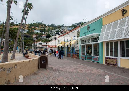 La città di Avalon è il principale centro abitato dell'isola di Catalina, California, USA. Foto Stock