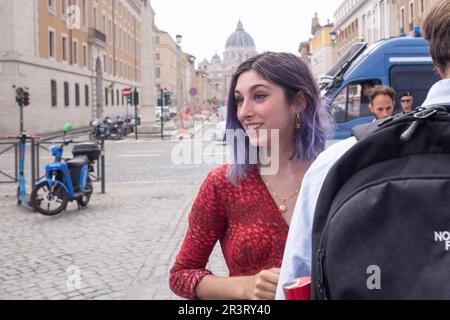 Roma, Italia. 24th maggio, 2023. Ester Goffi, attivista dell'ultima generazione, durante il sit-in di fronte a Castel Sant'Angelo (Foto di Matteo Nardone/Pacific Press/Sipa USA) Credit: Sipa USA/Alamy Live News Foto Stock